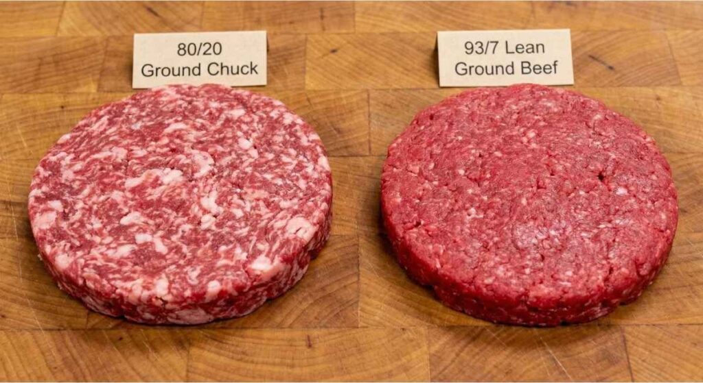 Comparison of 80/20 vs 93/7 ground beef fat ratios for keto diet